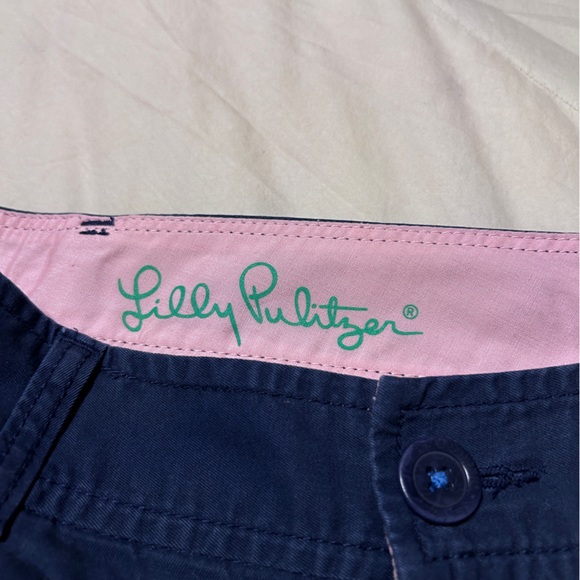 Lilly Pulitzer Callahan Shorts Navy Blue Classic Preppy Size 2 - Picture 6 of 12